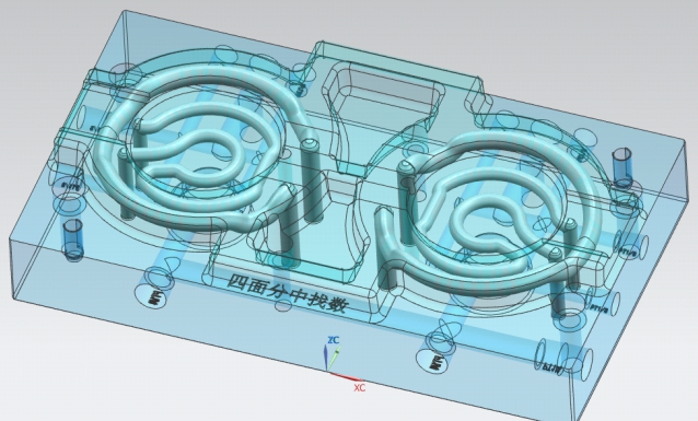 CAD design of conformal cooling channels for simulation analysis